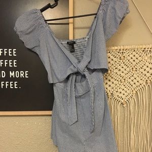 Romper with front tie